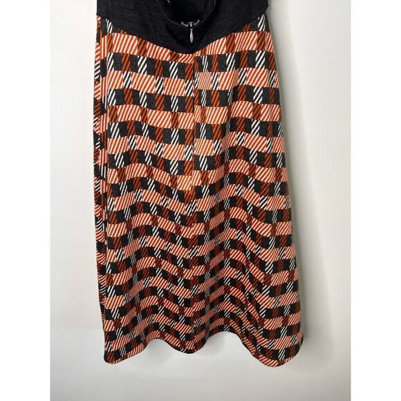 Eva Franco Plaid Embroidered Beads Halter Knee Length A-Line Dress Womens Size 4 - Picture 6 of 11